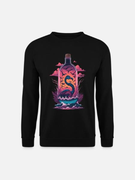 Flamingo Bottle - Unisex Sweatshirt - black