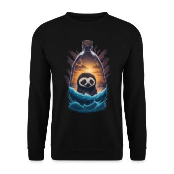 Bouteille de paresseux - Sweat-shirt Unisexe - noir - Devant - Alina (178cm) & Michal (187cm)