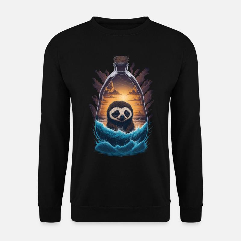 Sloth Bottle - Unisex Sweatshirt - black