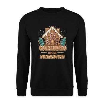 Gingerbread House Constructor Manufacturer Gift - Unisex Sweatshirt - black - Front - Alina (178cm) & Michal (187cm)