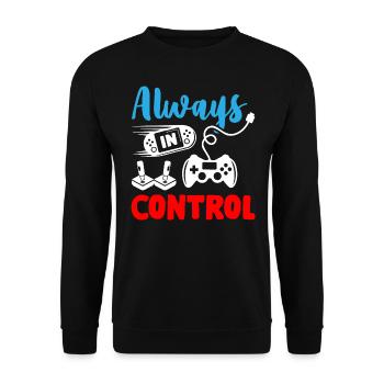 Always in Control Gamer - Unisex Pullover - Schwarz - Vorne - Alina (178cm) & Michal (187cm)