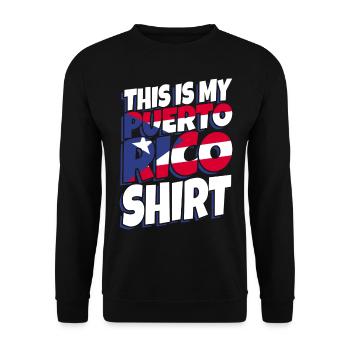 Puerto Rico Geschenkidee | Puerto Ricaner Heimat - Unisex Pullover - Schwarz - Vorne - Alina (178cm) & Michal (187cm)