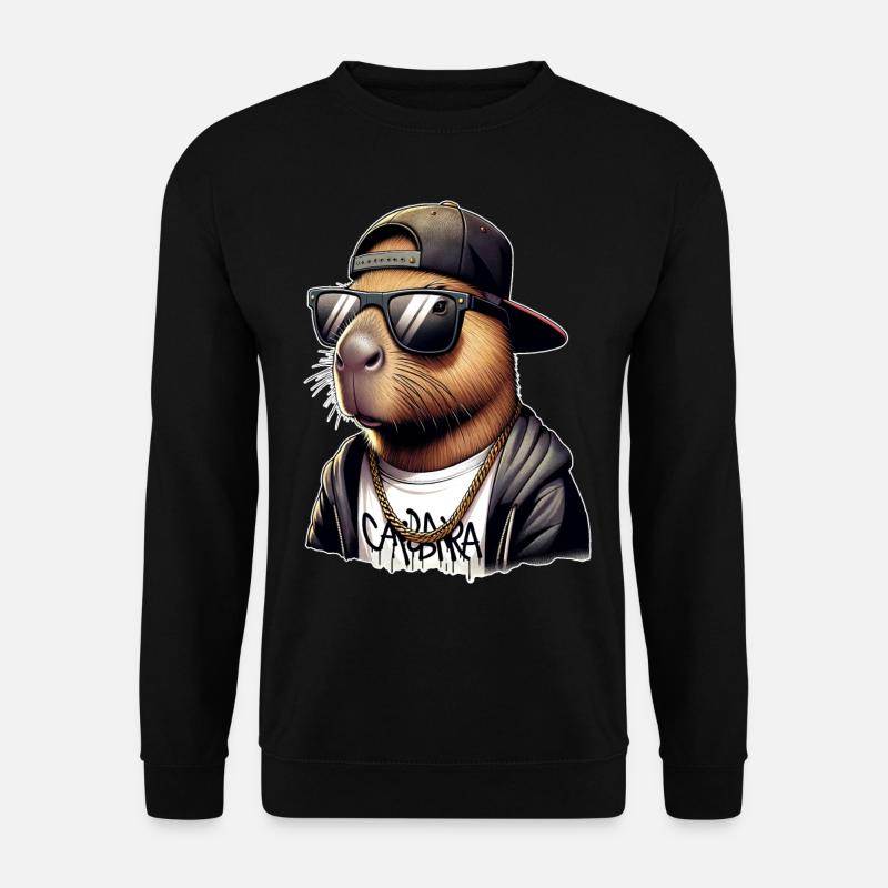 Capybara - Unisex Pullover - Schwarz