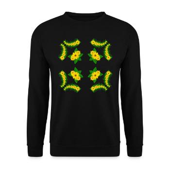 Sunflower Blossom Floral Blooming Sunflower - Unisex Sweatshirt - black - Front - Alina (178cm) & Michal (187cm)