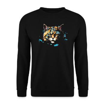 Chats - Sweat-shirt Unisexe - noir - Devant - Alina (178cm) & Michal (187cm)