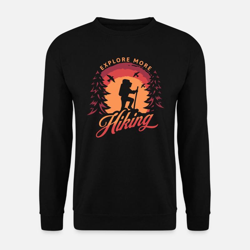 Entdecken Sie mehr Wanderabenteuer - Unisex Pullover - Schwarz