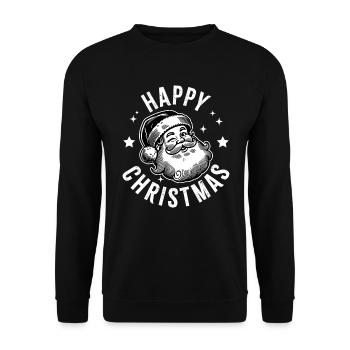 Père Noël Joyeux Noël - Sweat-shirt Unisexe - noir - Devant - Alina (178cm) & Michal (187cm)