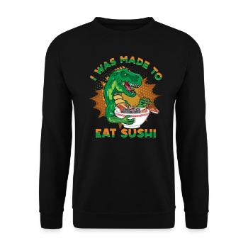 Amateur de cuisine japonaise, on m’a fait manger des sushis - Sweat-shirt Unisexe - noir - Devant - Alina (178cm) & Michal (187cm)