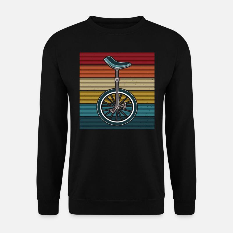 Einrad fahren Retro Vintage Einrad Sunset - Unisex Pullover - Schwarz