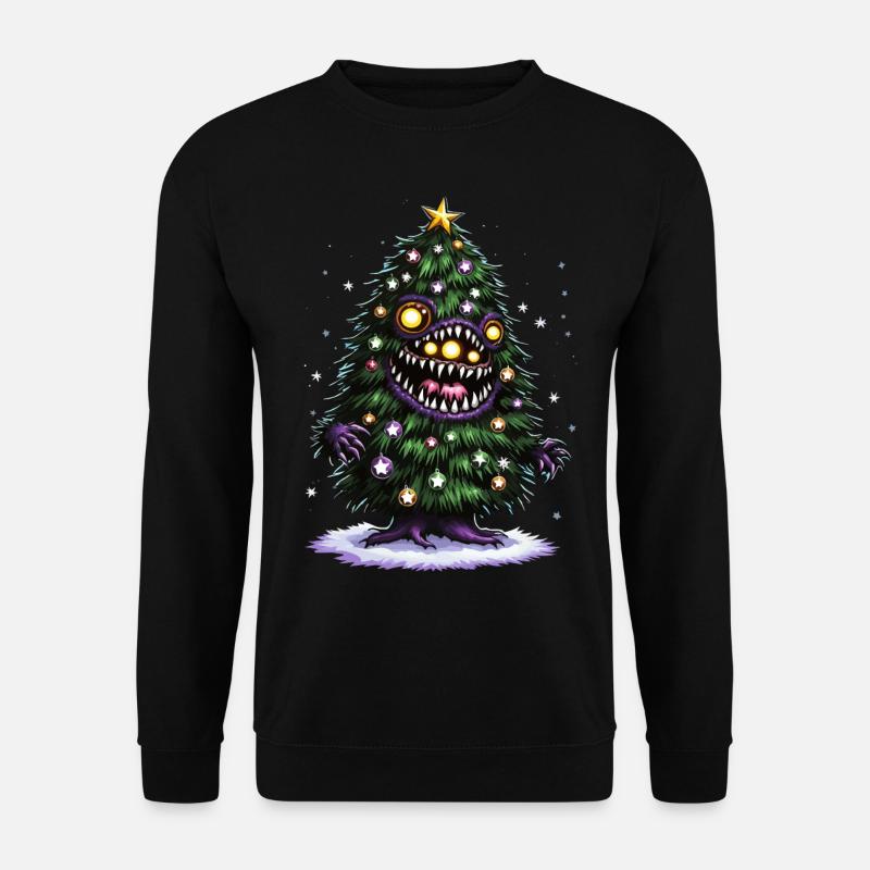Weihnachtsbaum Monster - Unisex Pullover - Schwarz