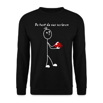 Bonhomme allumette - vous avez perdu quelque chose - BRAIN - Sweat-shirt Unisexe - noir - Devant - Alina (178cm) & Michal (187cm)