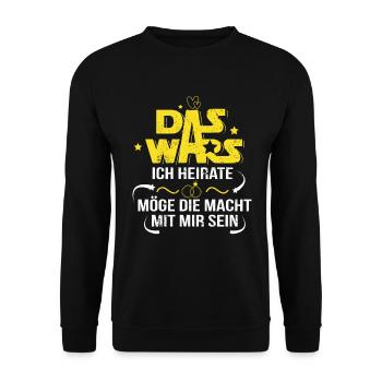 C'est ça, je vais me marier - Sweat-shirt Unisexe - noir - Devant - Alina (178cm) & Michal (187cm)
