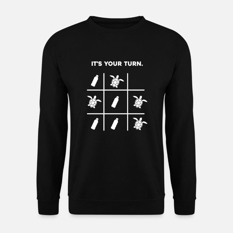 It's your Turn ECO Plastik Schildkröte - Unisex Pullover - Schwarz