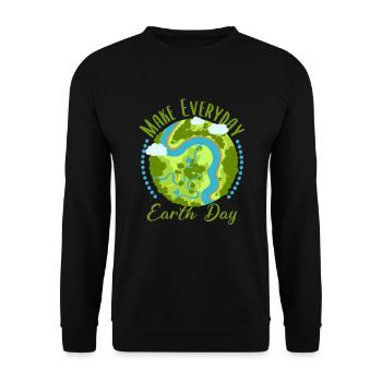 Green Earth Environmental Protection Environmental Change Eco Shirt - Unisex Sweatshirt - black - Front - Alina (178cm) & Michal (187cm)