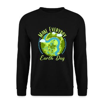 Make our Earth green again - Unisex Sweatshirt - black - Front - Alina (178cm) & Michal (187cm)