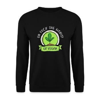 devenir végétalien - Sweat-shirt Unisexe - noir - Devant - Alina (178cm) & Michal (187cm)