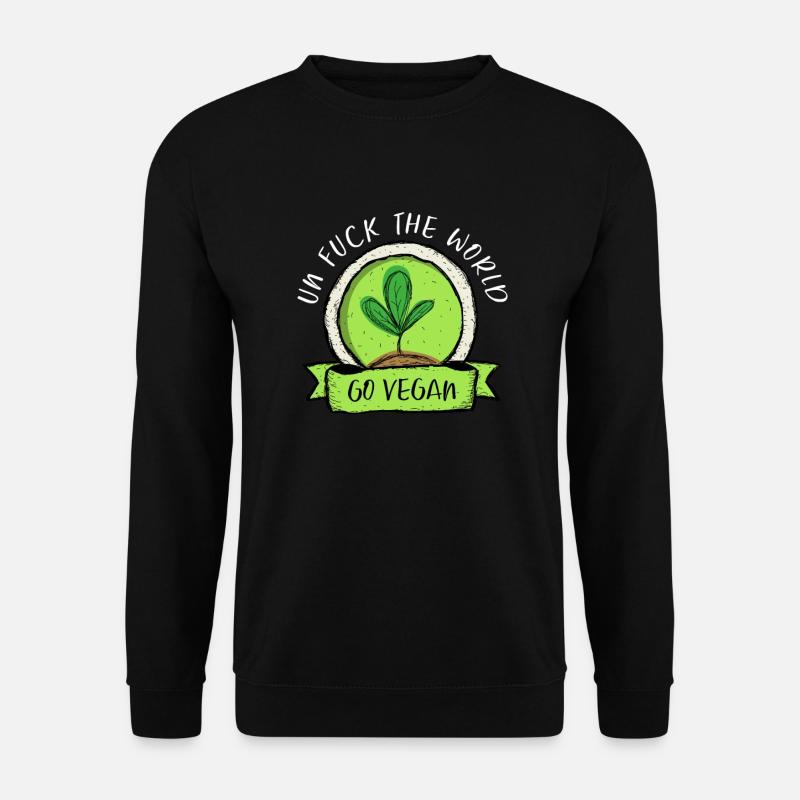 go vegan - Unisex Pullover - Schwarz