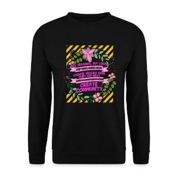 sauver la planète - Sweat-shirt Unisexe - noir - Devant - Alina (178cm) & Michal (187cm)