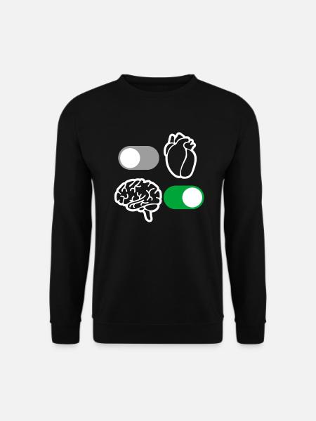 Hirn und Herz Vernunft - Unisex Pullover - Schwarz