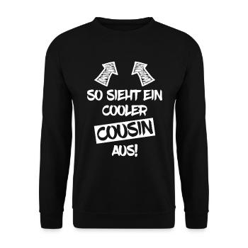Cousin - Unisex Pullover - Schwarz - Vorne - Alina (178cm) & Michal (187cm)