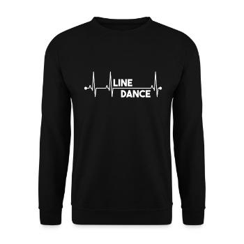Danse en ligne ECG Heartbeat Dance Western Gift - Sweat-shirt Unisexe - noir - Devant - Alina (178cm) & Michal (187cm)