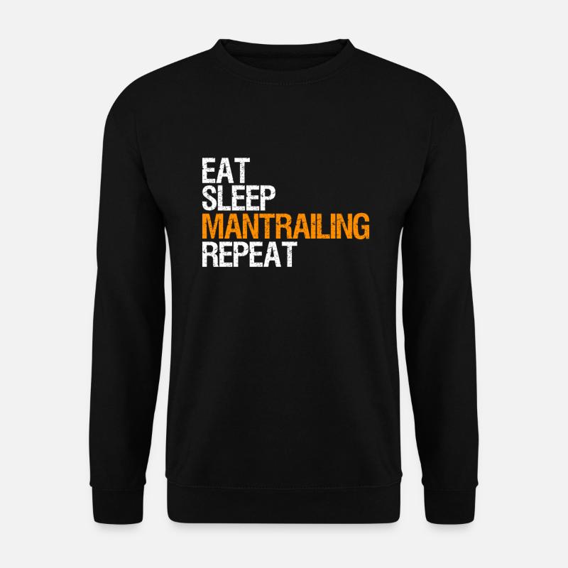Mantrailing eat sleep repeat - Unisex Sweatshirt - black
