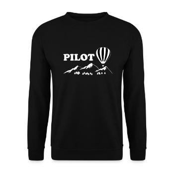 Idée de cadeau de vol en ballon pilote de ballon - Sweat-shirt Unisexe - noir - Devant - Alina (178cm) & Michal (187cm)