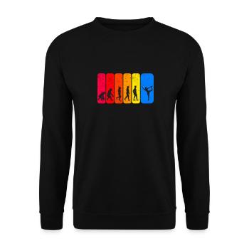 Idée cadeau patinage artistique évolution patinage artistique - Sweat-shirt Unisexe - noir - Devant - Alina (178cm) & Michal (187cm)