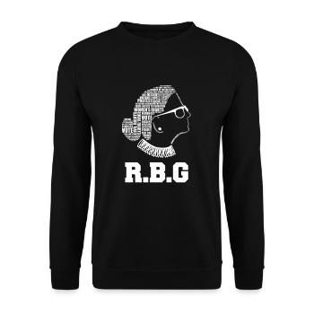 RBG Feministin Ruth Bader Ginsburg RBG Zitat Mädchen - Unisex Pullover - Schwarz - Vorne - Alina (178cm) & Michal (187cm)