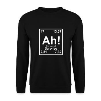 Ah das Element der Überraschung - Unisex Pullover - Schwarz - Vorne - Alina (178cm) & Michal (187cm)