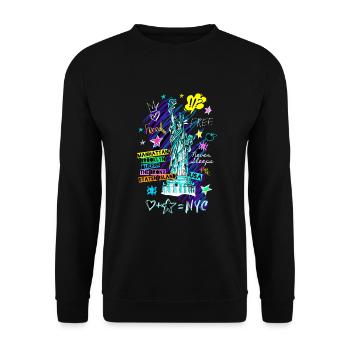 Statue de la liberté - Sweat-shirt Unisexe - noir - Devant - Alina (178cm) & Michal (187cm)