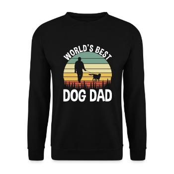 World's Best Dog Dad - Unisex Sweatshirt - black - Front - Alina (178cm) & Michal (187cm)