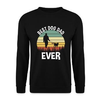 Best Dog Dad Ever - Unisex Sweatshirt - black - Front - Alina (178cm) & Michal (187cm)