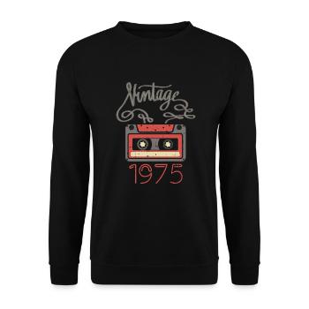 1975 Année de construction - Sweat-shirt Unisexe - noir - Devant - Alina (178cm) & Michal (187cm)