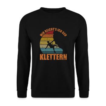J’en ai marre de grimper - Sweat-shirt Unisexe - noir - Devant - Alina (178cm) & Michal (187cm)