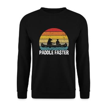 Canoe paddle faster - Unisex Sweatshirt - black - Front - Alina (178cm) & Michal (187cm)