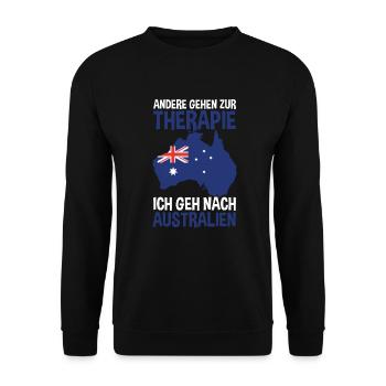 Australien - Unisex Pullover - Schwarz - Vorne - Alina (178cm) & Michal (187cm)