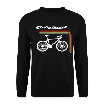 Vélo de course Rétro Design - Sweat-shirt Unisexe - noir - Devant - Alina (178cm) & Michal (187cm)