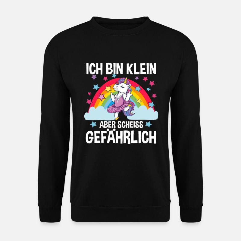Einhorn Klein Aber Scheiß Gefährlich - Unisex Pullover - Schwarz