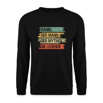 Daniel Mann Mythos Legende - Unisex Pullover - Schwarz - Vorne - Alina (178cm) & Michal (187cm)