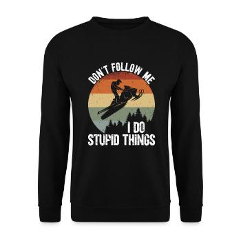 Je fais des choses stupides - Sweat-shirt Unisexe - noir - Devant - Alina (178cm) & Michal (187cm)