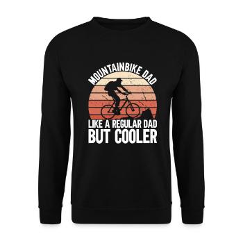 Mountain Bike Dad - Unisex Sweatshirt - black - Front - Alina (178cm) & Michal (187cm)