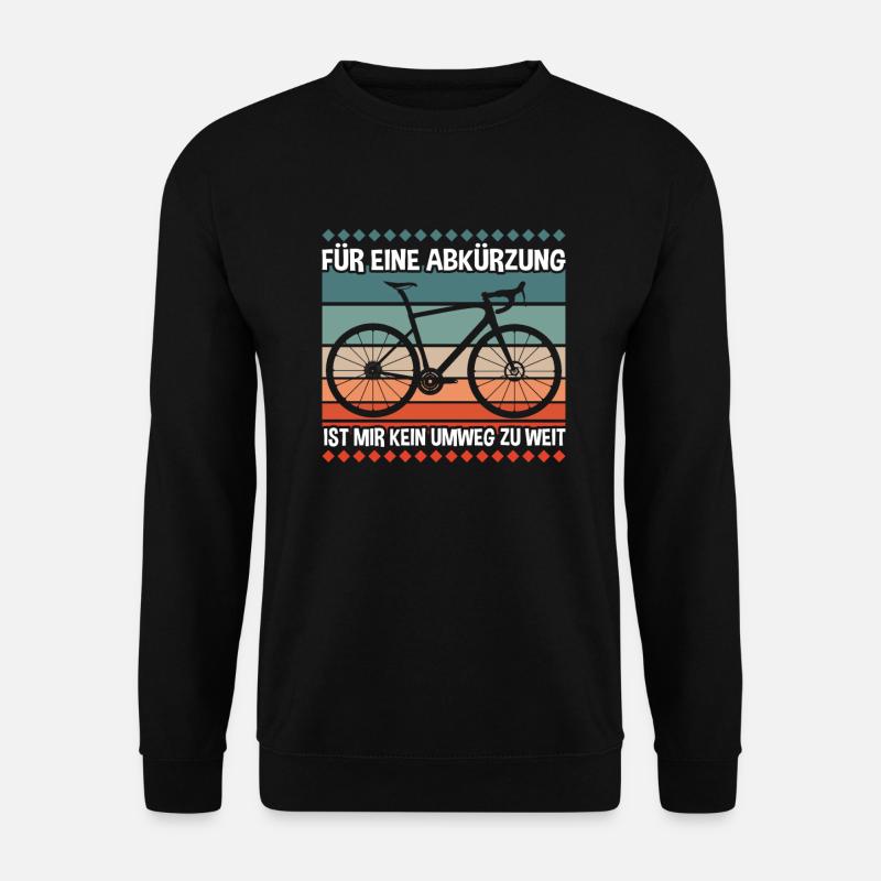 Radfahrer Kein Umweg - Unisex Pullover - Schwarz