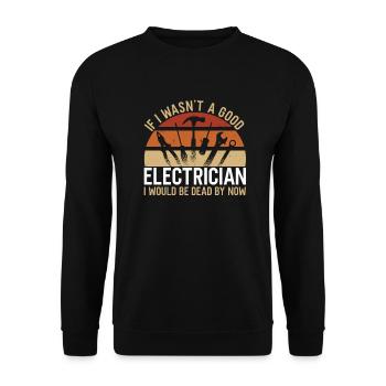 Good Electrician - Unisex Pullover - Schwarz - Vorne - Alina (178cm) & Michal (187cm)