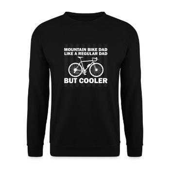 Mountainbike Dad Vater und Radfahrer - Unisex Pullover - Schwarz - Vorne - Alina (178cm) & Michal (187cm)