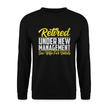 Rentner - Unisex Pullover - Schwarz - Vorne - Alina (178cm) & Michal (187cm)