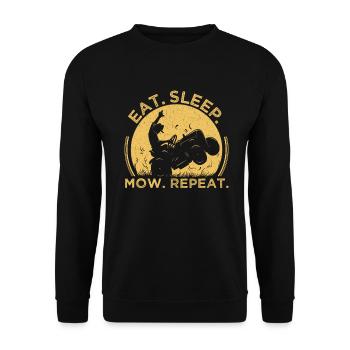 Manger dormir tondre répéter. - Sweat-shirt Unisexe - noir - Devant - Alina (178cm) & Michal (187cm)