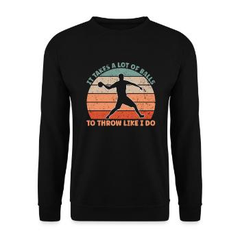 A Lot Of Balls Dodgeball - Unisex Sweatshirt - black - Front - Alina (178cm) & Michal (187cm)