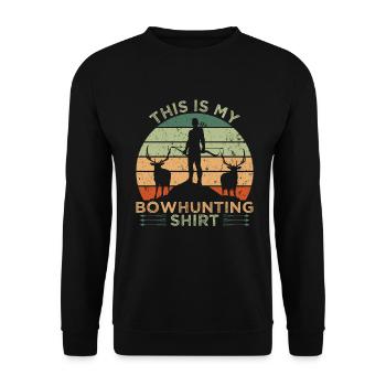 Bowhunting Shirt - Unisex Sweatshirt - black - Front - Alina (178cm) & Michal (187cm)