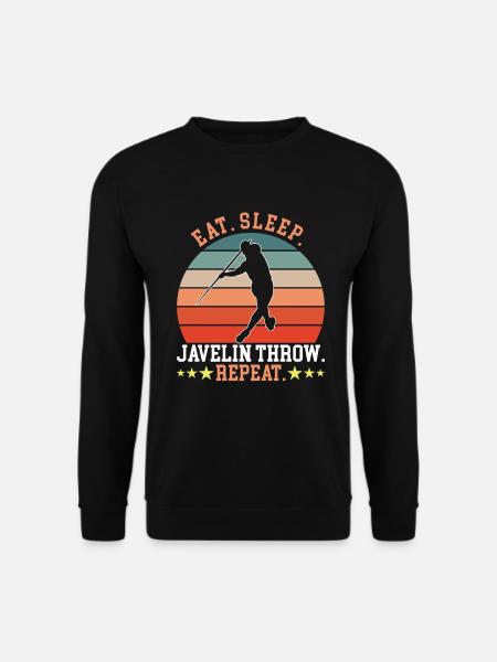 Eat Sleep Throw Repeat - Unisex Pullover - Schwarz